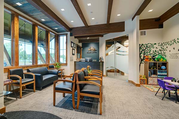 Lobby area at Bozeman, MT office of Summit Dental