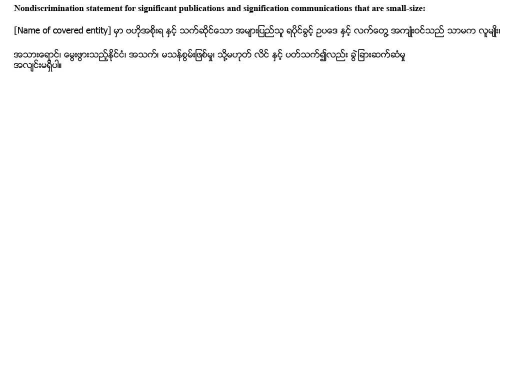 sample ce statement burmese